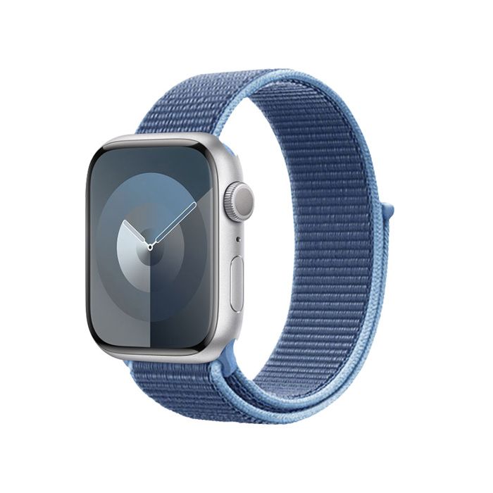 Crong Nylon – Bracelet Sport pour Apple Watch 38/40/41/42 mm (Bleu Océan)