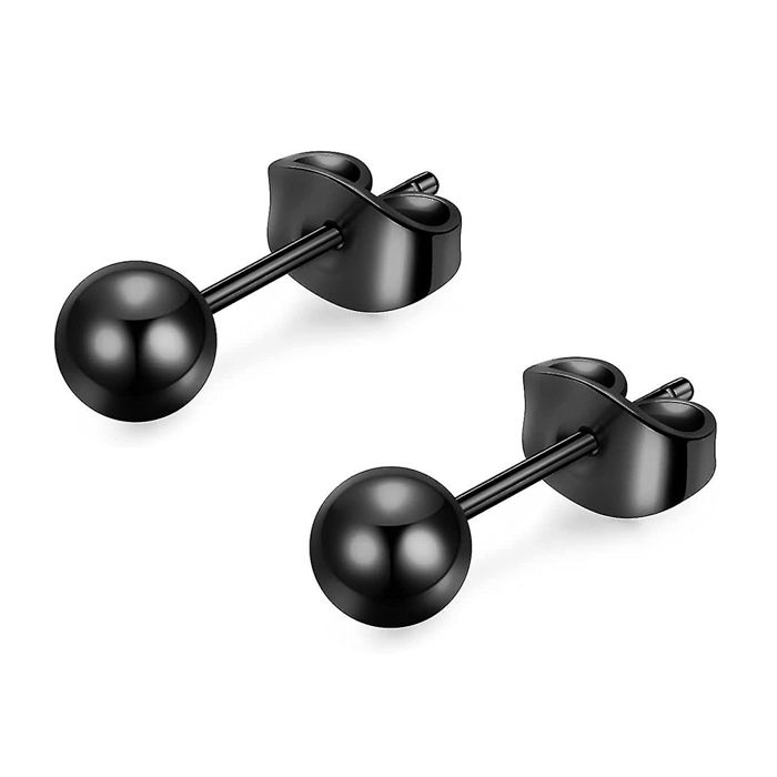 Boucles D'oreilles 4 Cercles Argentés Avec Perles - Pendantes 5,5cm