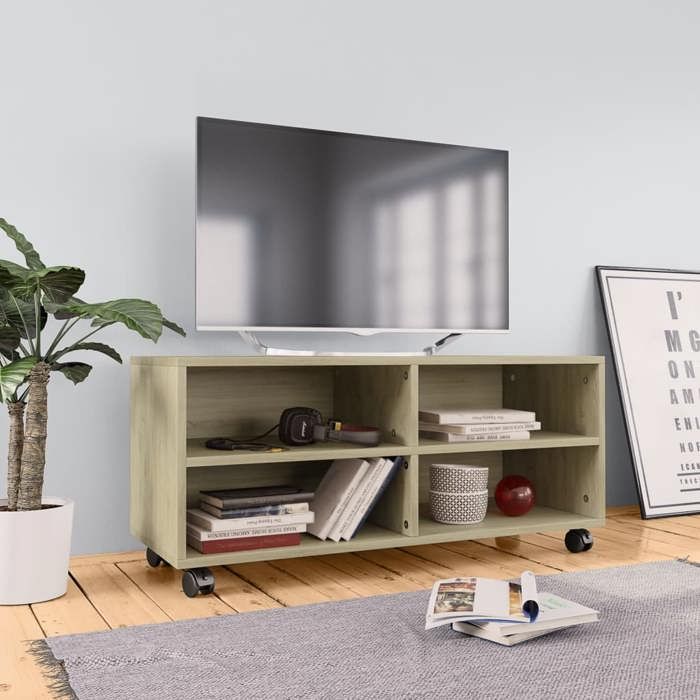 Meuble TV Vieux Bois 80x40x40 Cm Bois D'ingénierie | Leroy Merlin