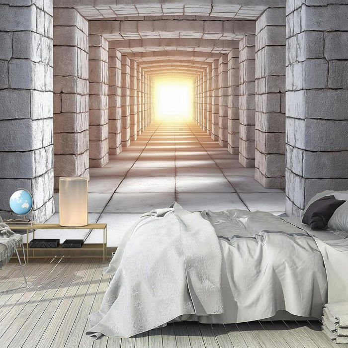 Papier Peint Panoramique 3D Soie, Tunnel Rectangulaire 410W x 280Hcm ...