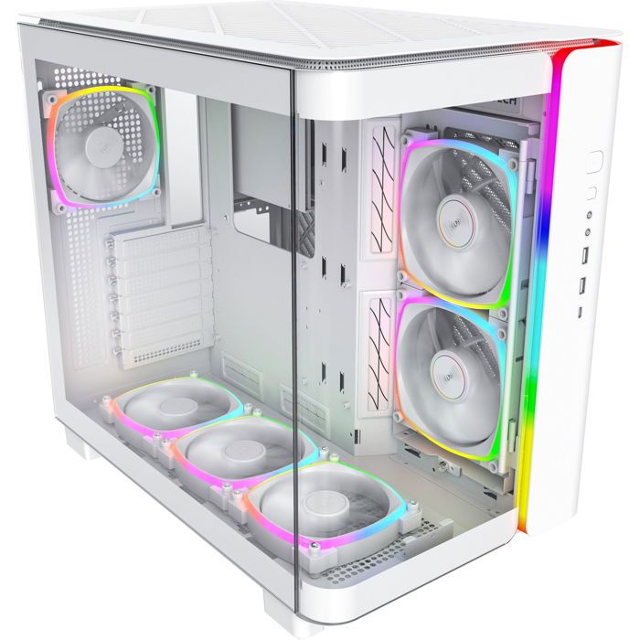 Boîtier dordinateur – Montech – KING 95 PRO – Blanc – ATX mATX mITX – 4x120mm ARGB – 2x140mm ARGB