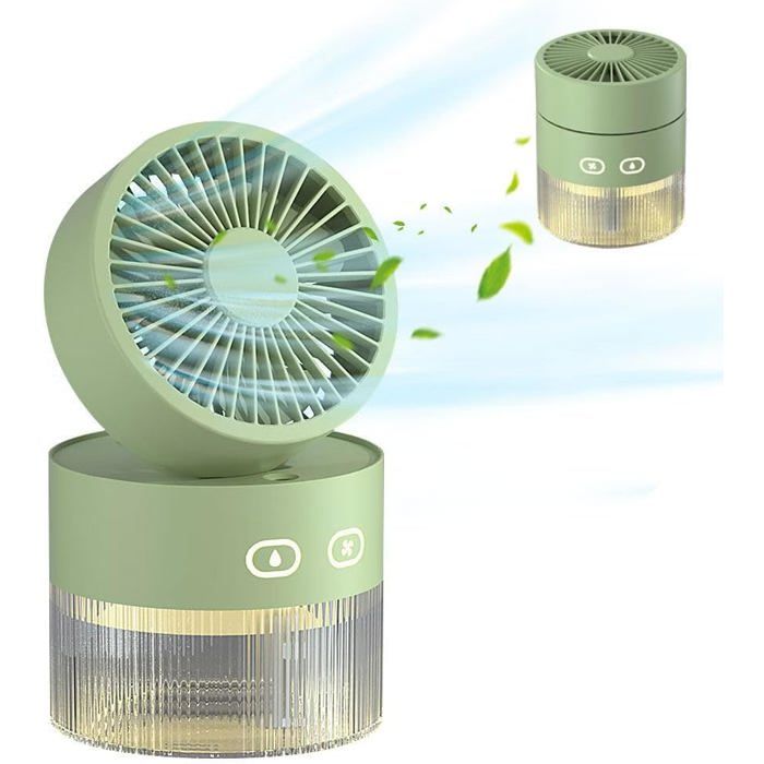 Ventilateur de Bureau USB avec Pulvérisation.Ventilateur Portatif Brumisateur avec 350ml Réservoir DEau.Ventilateur Portatif