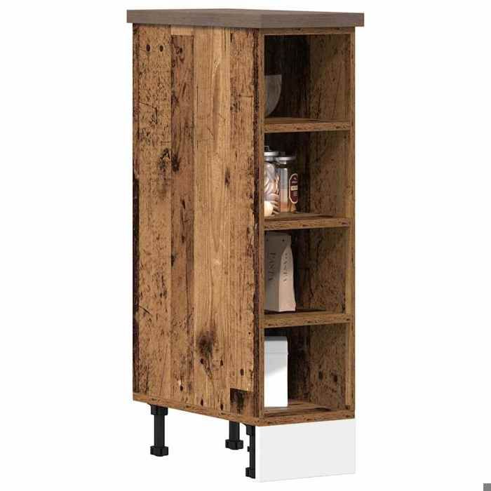 Meuble cuisinecharge 65 kgDesign ModerneArmoire de plancher - Riga vieux - bois 20x445x815cm 455237