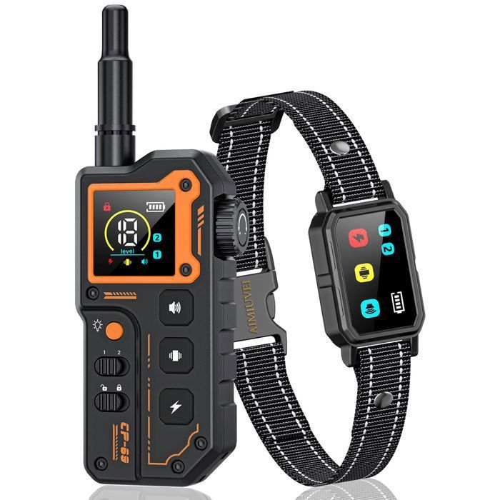 AIMIUVEI Collier de Dressage pour Chien 2000M Collier Électrique avec Télécommande 4 Modes/Rechargeable Étanche pour