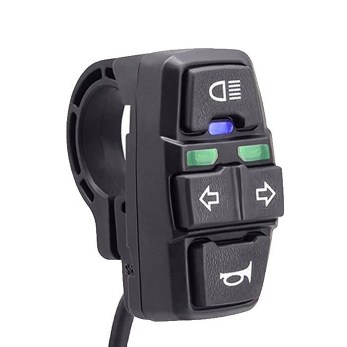Commutateur de clignotant 3 en 1 pour moto klaxon interrupteur marche/arrêt