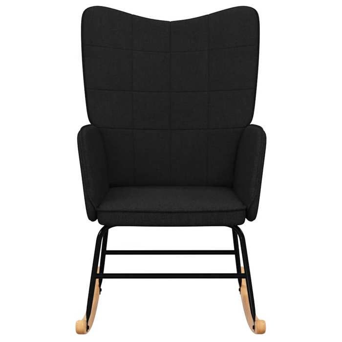 Noir Chaise/Fauteuil à bascule SOLOMON Pour 1 personne Noir Tissu FF816