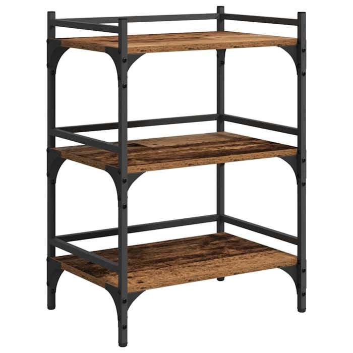 Soldes Printemps Chariot de cuisine - BURKE - Desserte cuisine - Bois Ancien 50x35x755 cm DD271