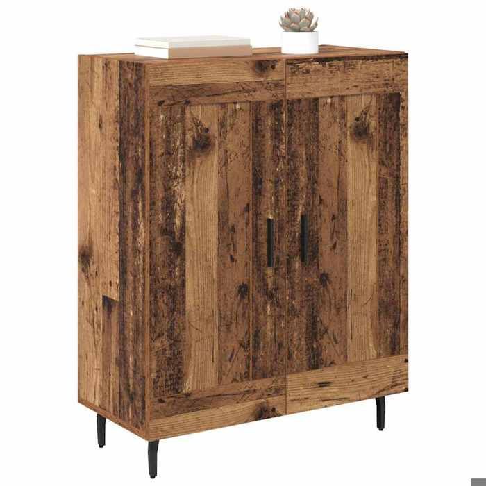 Sarazyj®Buffet bahut Placard de rangement - Marron Buffet - Bois Ancien - 695 x 34 x 90 cm - bois dingénierie et fer - 35539