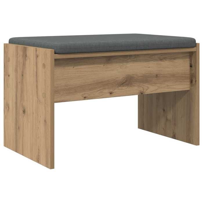 Banc dentrée - banquette d’entrée avec coussin Chêne artisanal 63 x 38 x 40 cm JJ163567