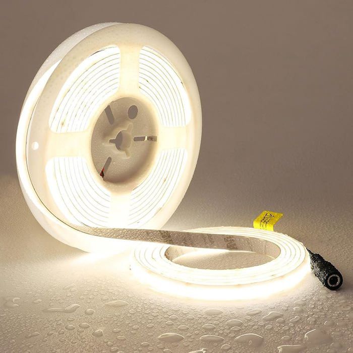 Ruban LED 5M Blanc Naturel Étanche Bande LED 24V 4000K Haute Luminosité 20W/M Bandeau LED Etanchéité IP65 Blanc Naturel