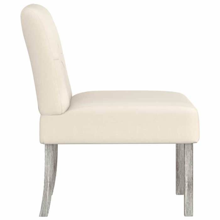 Confortable Fauteuil simple pour salon bureau chaise relax sans accoudoirs lin design de boutons__27761