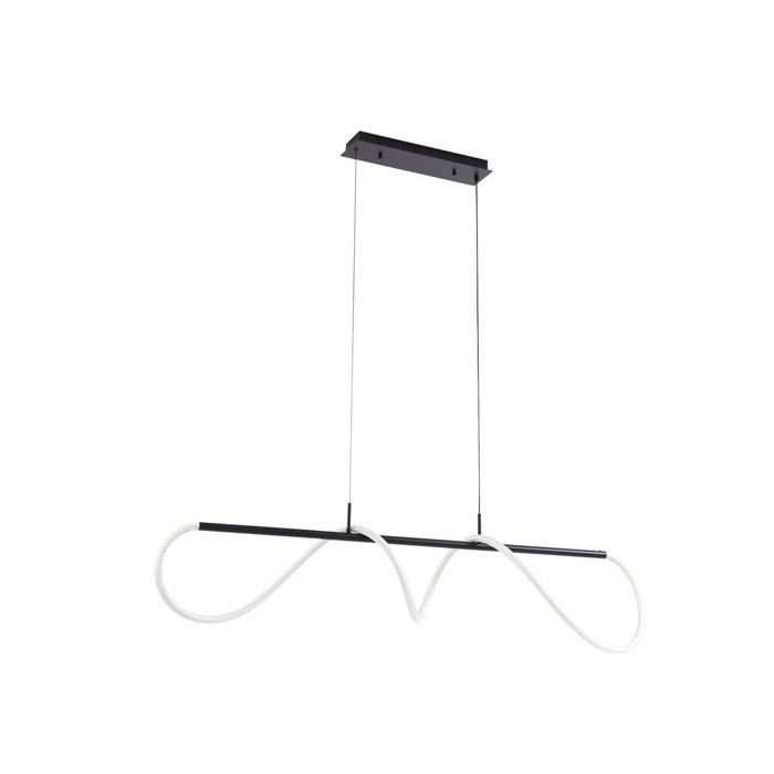 LED Suspension Kisune (Moderne) en Noir e. a. pour Salon & Salle à manger (1 lampe à) lampe plafonnier suspension