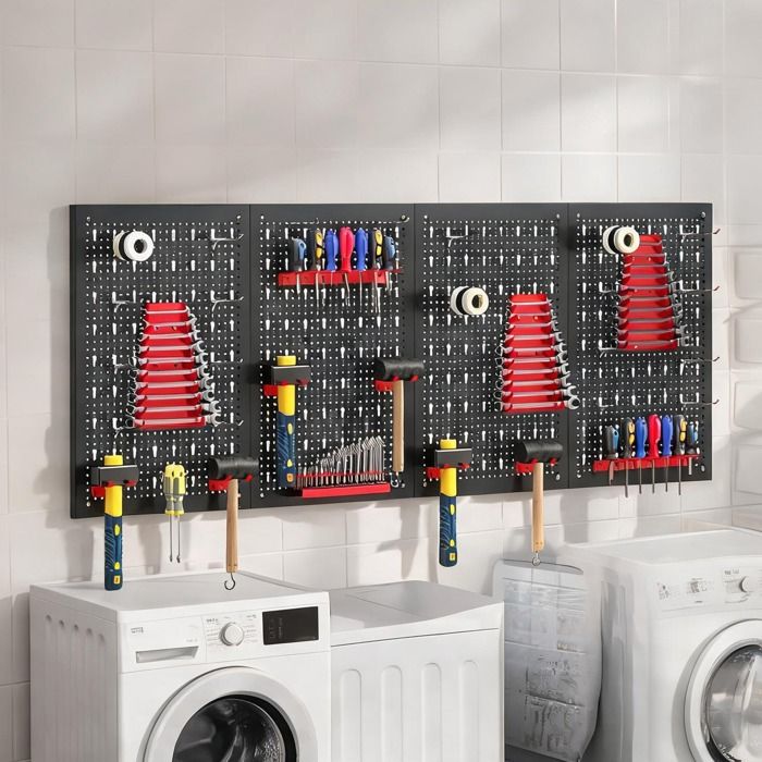 Servante Atelier Servante De Chantier Desserte Mecanicien en Acier Noir et Rouge - Noir et Rouge Acier 60 x 40 x 2 cm Ref QLC77G