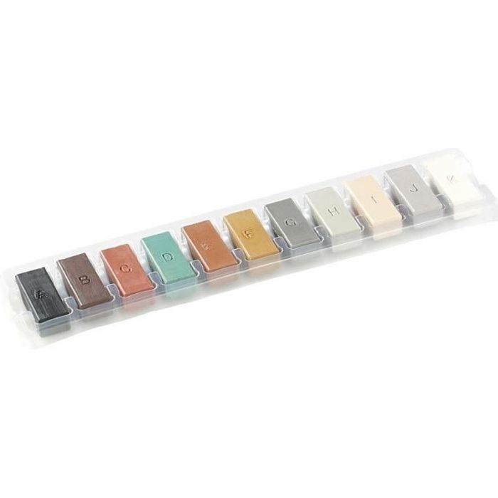 Set de cires pour réparateur dalles & carreaux AGT - Kit de 11 bâtonnets de cire de couleurs différentes