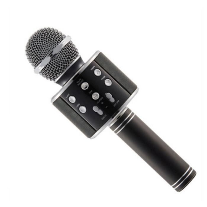 Microphone karaoké sans fil haut-parleur Machine avec lumières LED multicolores