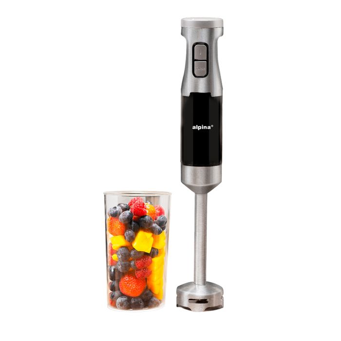 Mixeur plongeant ALPINA - 1000W - 2 vitesses + Turbo - Verre gradué 700 ml - Inox