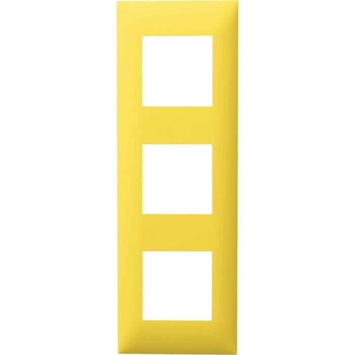Plaque Quadruple Arnould Espace Evolution 64404 - 4 Postes, Enjoliveur Blanc, 71mm, Neuf Avec Traces De Stockage
