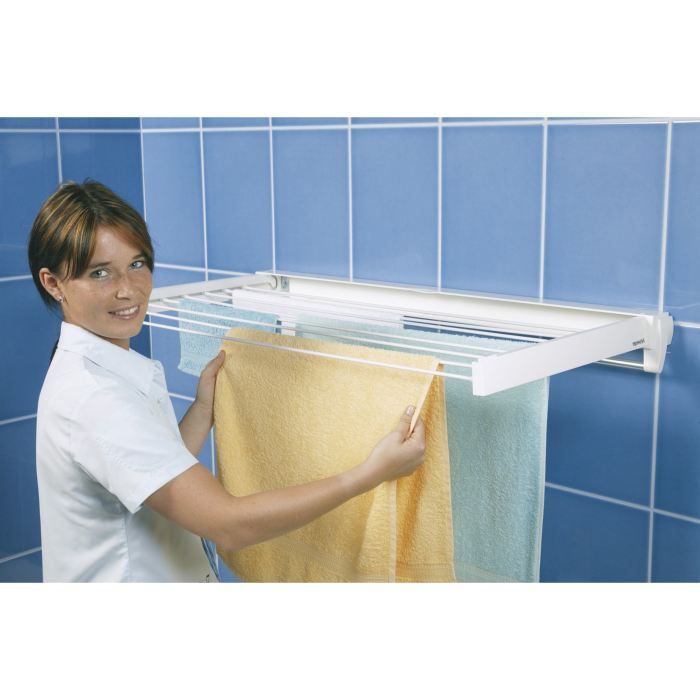 Séchoir Mural Ancien 10 Bras - étendoir à Linge Rétro