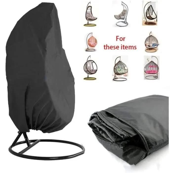 Housse de Protection - Fauteuil Suspendu - Noir - Imperméable - Jardin - Design Contemporain