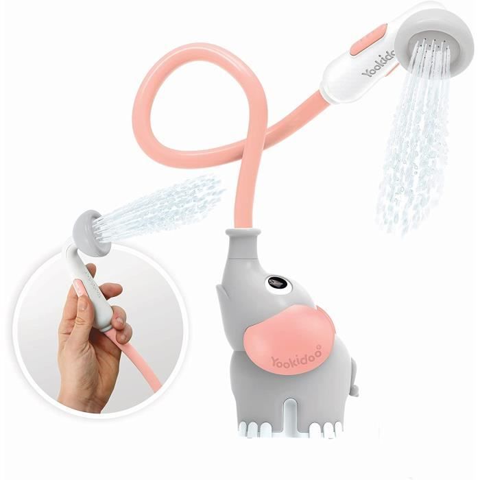 Yookidoo - Douchette Bain Éléphant Rose - Jouet Bain bébé - Jeu Bain et  Douche Eveil des Sens - Tuyau Aspergeur Jouet de Bain bébé - Cadeau bébé de  0 à 2 Ans : : Bébé et Puériculture