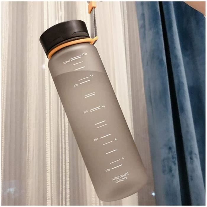 Bouteille D'eau De Sport Grsta 500 Ml Avec Marqueur De Temps Et Filtre - Couleur Violet Brillant