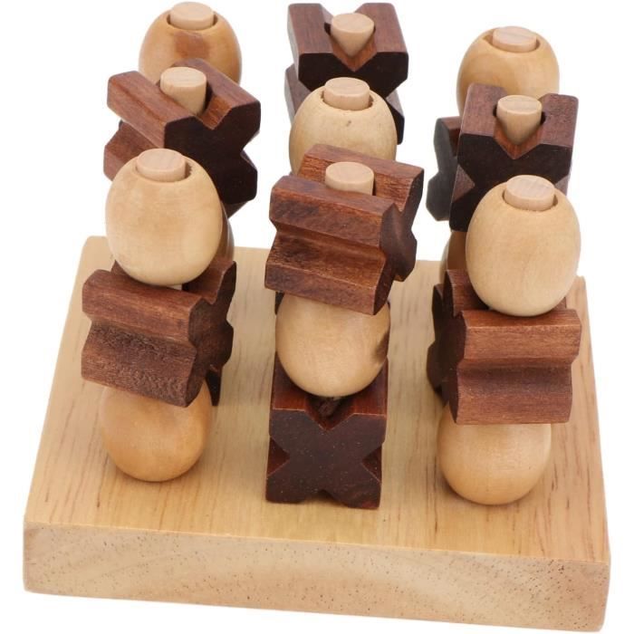 Jeu De Lancer D'Anneaux En Bois Kisangel - 16 Pièces Avec Cordes Naturelles Pour Enfants