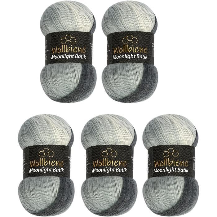 Coopay Lot De 5 Pelotes De Laine Pour Crochet - 5 X 50 G De Fil