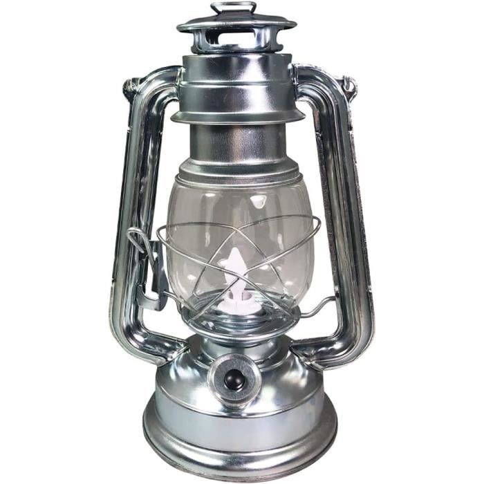 Lanterne Tempête Mil-Tec à Pétrole - Zinc Ou Olive, Autonomie 20h - Camping, Décoration