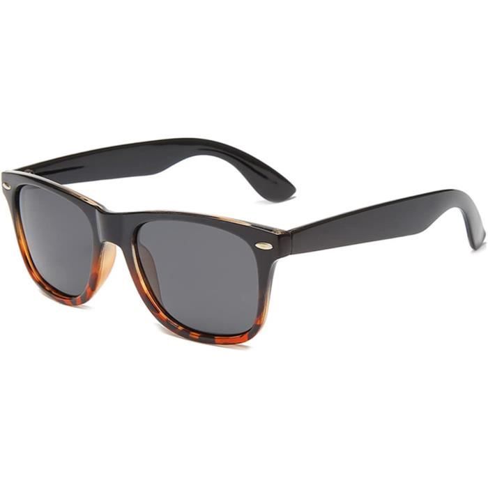 Lunettes De Soleil Polarisées Carrées Vintage - Pour Hommes Et Femmes, Monture Noire, Neuves