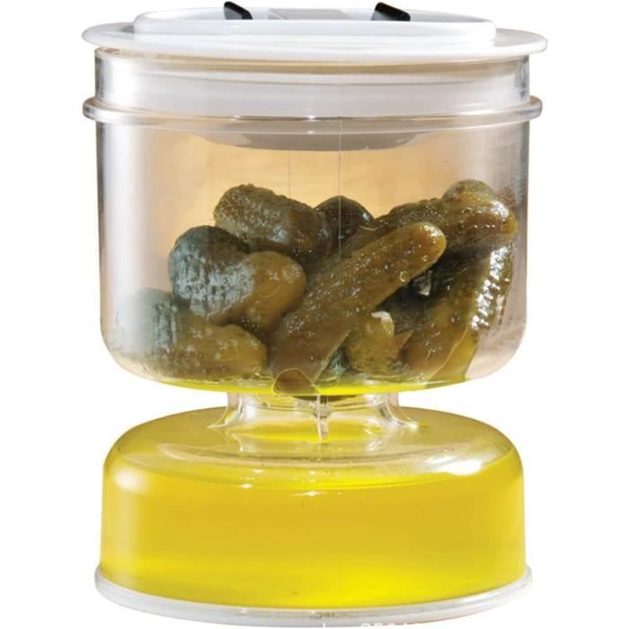 Pot à Cornichons Avec Passoire à Rabat, Récipient De Stockage