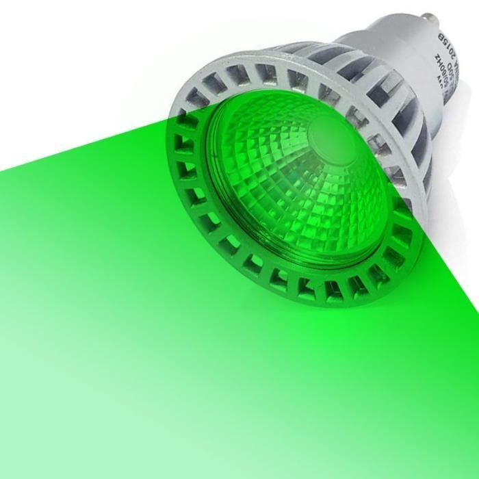 Ampoule LED GU10 5W couleurs Température lumière Vert Cdiscount Maison