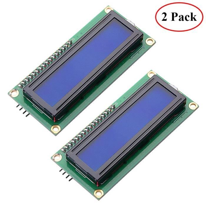 2Pcs IIC/I2C HD44780 1602 Module Écran LCD en Série 5V Rétroéclairage ...