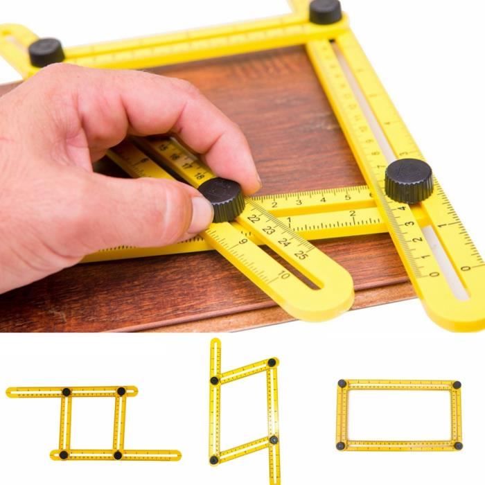 Summeryoung Angle-izer Modèle Outil Instrument de mesure Angleizer Règle pour Artisans ingénieurs Constructeurs Établis pour carrelage Sol DIY de précision de mesure dangles 