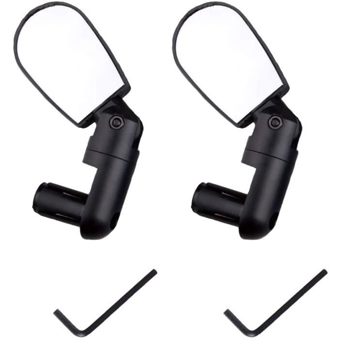 Rétroviseur Vélo Guidon - Angle Réglable - Noir - Sécurité Cycliste