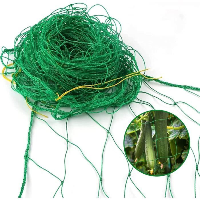 Filet Plantes Grimpantes 2,5x2m - Avec 50 Attaches | Support Concombres Tomates Serre