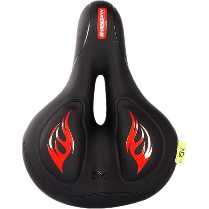 Selle de vélo de ville TRAHOO - Couvre-selle noir - Pour adulte mixte