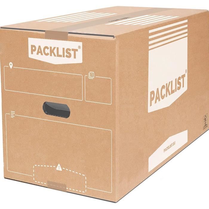 PACKLIST 10 Carton Demenagement Grand Format 550x350x380 mm. plus