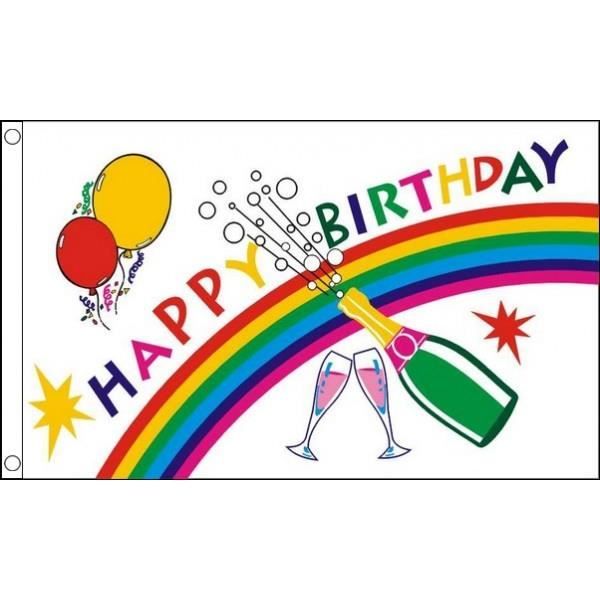 Drapeau Joyeux Anniversaire Champagne 150x90cm Cdiscount Maison