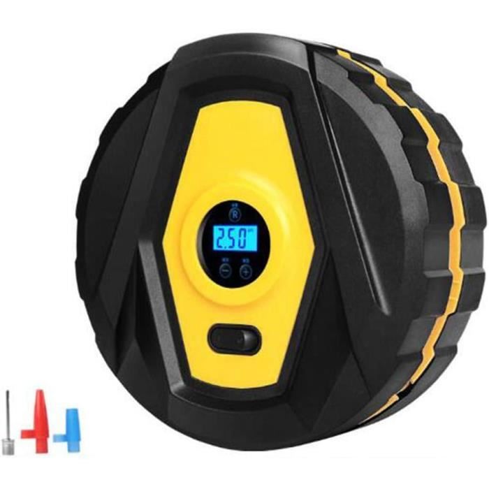 Gonfleur De Pneus Numérique Portable 12V 120PSI - Pompe à Air Voiture, Vélo, Moto - Affichage Digital