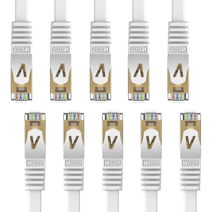 LogiLink - Câble éthernet 50m - Cat7 - S/FTP - Blanc
