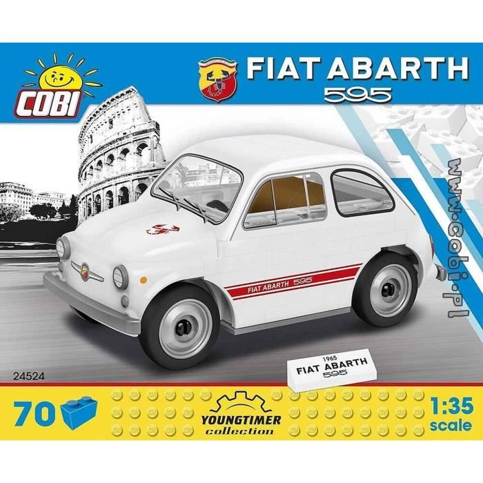 Jeux de construction - Fiat Abarth 595 blanche - 70 pièces 1/35 Cobi