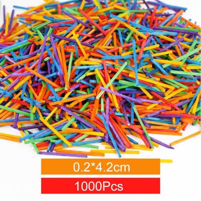 Lot De 2000 Bâtonnets En Bois Brut - 4,3 Cm - Matériel DIY, Bricolage, Créations, Allumettes - Marron Clair