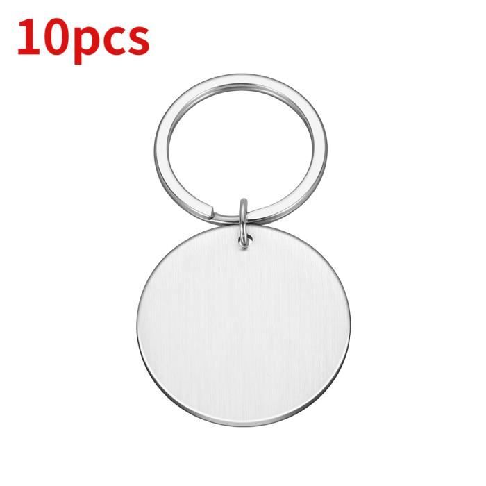 25 étiquettes Suspendues Vierges En Acier Inoxydable – Porte-clés Et Marquage à Frapper