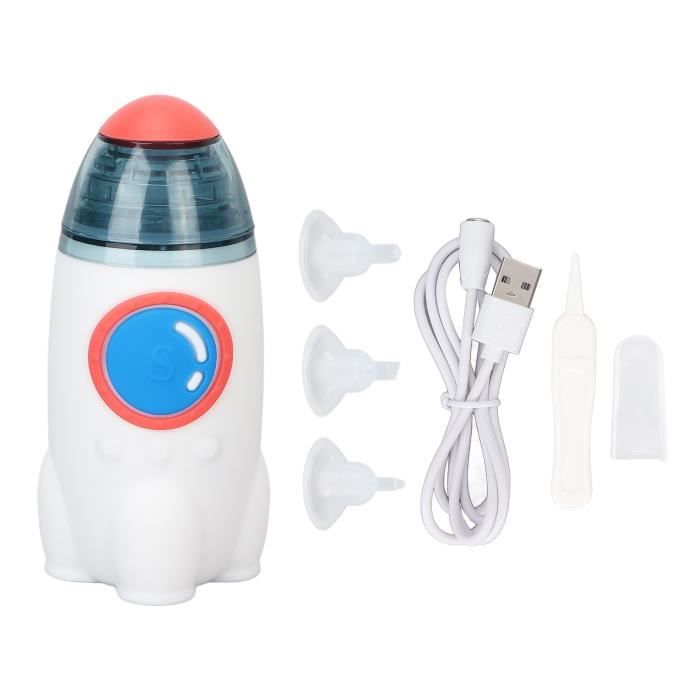 Aspirateur Nasal Électrique Pour Bébé - 3 Niveaux D'Aspiration Réglables - Silencieux Avec Musique - Rechargeable USB - Sécurité Automatique
