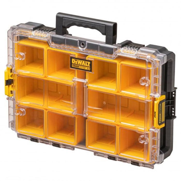 Organiseur DEWALT DS100 TOUGHSYSTEM 2.0 10 compartiments amovibles Joint IP65 Métal résistant