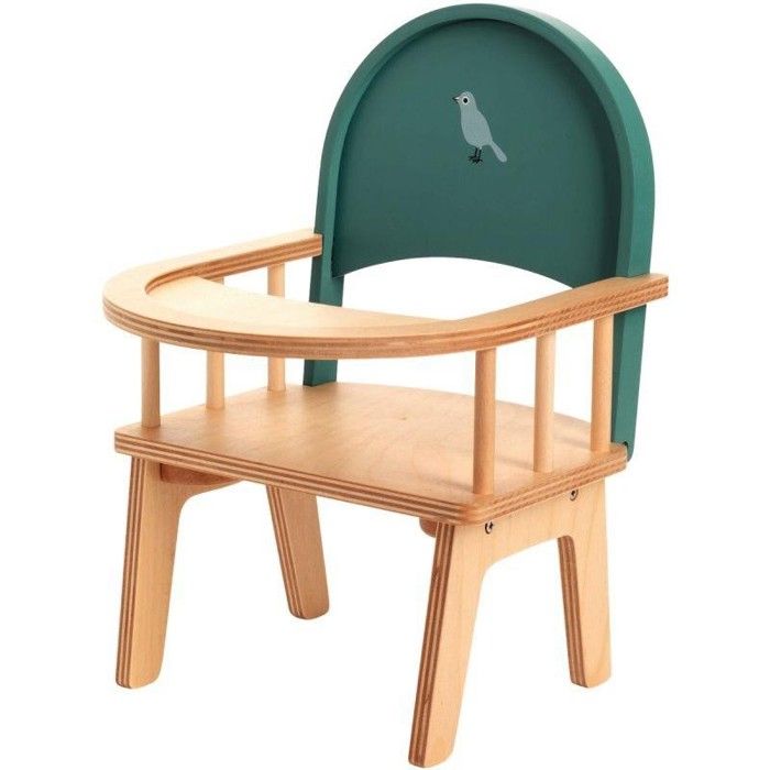 DJECO — chaise à barreaux en bois FSC pour poupée jusquà 42 cm couleurs douces DJECO — chaise à barreaux en bois FSC pour poupée jusquà 42 cm couleurs douces