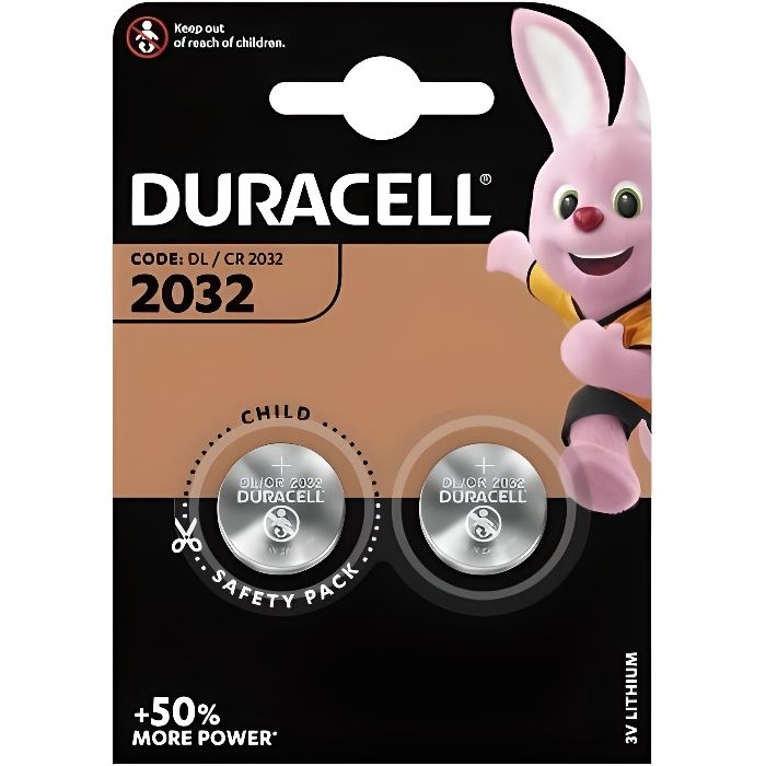 Duracell Electronics DL 2032 x 2 Piles