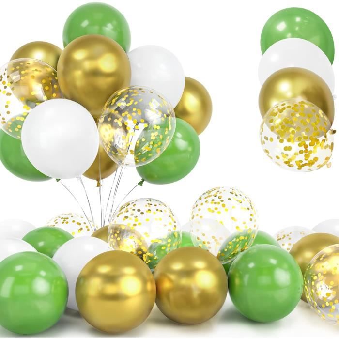 Ballons Latex Pastel Vert Rose - 60 Pièces 12 Pouces - Pour Anniversaire, Baby Shower, Mariage