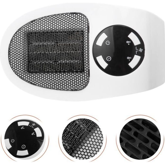 1PC 500W mini radiateur electrique d’appoint - radiateur electrique mobile genie thermique - climatique - chauffage