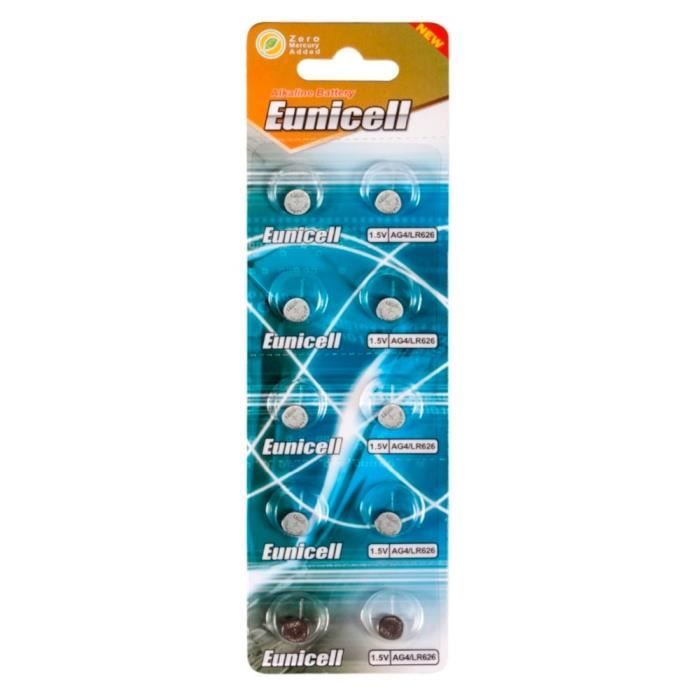 Lot De 10 Piles Bouton Alcalines AG2/G2/LR726 - 1,5V, Dimensions 7,9x2,6 Mm, Pour Petits Appareils électroniques